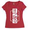 v2 eat sleep fish Women's Triblend Scoop T-shirt
