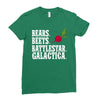 bears beets battlestar galactica Ladies Fitted T-Shirt