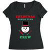 christmas baking team crew snowman Women's Triblend Scoop T-shirt