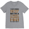 I Hate Being Sexy But I'm A Chubby Bearded Man So I Can't Help It V-Neck Tee