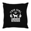 This Girl Loves Her Labrador Retriever Throw Pillow
