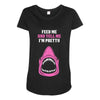 Feed Me and Tell Me I'm Pretty Baby Girl Maternity Scoop Neck T-shirt