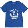 This Girl Loves Her Doberman Pinscher V-Neck Tee