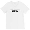 virginity rocks funny cool school church youth group abstinence purity V-Neck Tee