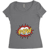 POW! Funny Explosion Cartoon Women's Triblend Scoop T-shirt