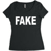 fake Women's Triblend Scoop T-shirt