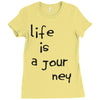 life is a journey Ladies Fitted T-Shirt