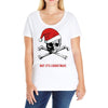 skull christmas Ladies Curvy T-Shirt