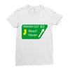 gps logo free exit 63 beach haven Ladies Fitted T-Shirt