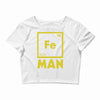 chemical element for iron man Crop Top