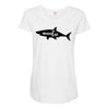 Auntie Shark Maternity Scoop Neck T-shirt