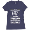 Never Underestimate A Pawpaw With An Engineer Degree Ladies Fitted T-Shirt