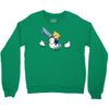 mighty hero atop a chicken Crewneck Sweatshirt