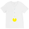 funny 80s pacman 'eating buttons' V-Neck Tee