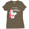 santa define naughty Ladies Fitted T-Shirt
