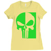 mad engine marvel brand punisher scar glow in the dark Ladies Fitted T-Shirt