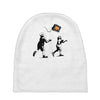 banksy kids play t.v. ball Baby Beanies