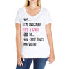 Yes...I'm Pregnant.It's a Girl! And No...You Can't Touch My Belly! Ladies Curvy T-Shirt