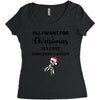 all i want for christmas is a cure carcinoid cancer Women's Triblend Scoop T-shirt