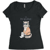 the big meowski Women's Triblend Scoop T-shirt