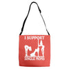 i support single moms Adjustable Strap Totes