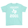 legends are born in 2001 hoodie 9 Youth Tee