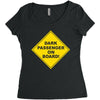dark passenger on board Women's Triblend Scoop T-shirt