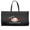 December Peeking Out Baby Girl Weekender Totes