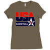 usa basketball logo Ladies Fitted T-Shirt