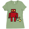bird powered robot Ladies Fitted T-Shirt
