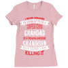 Super Cool Grandad Of A Freaking Awesome Grandson Ladies Fitted T-Shirt