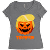 trumpkin funny donald trump pumpkin Women's Triblend Scoop T-shirt