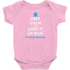 Keep Calm And Light It Up Blue For Autism Awareness Baby Onesie