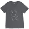 dino print girls V-Neck Tee