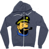 captain haddock tintin cartoon comic Zipper Hoodie