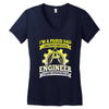 proud engineer dad Women's V-Neck T-Shirt