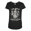 white lotus Maternity Scoop Neck T-shirt