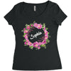 Floral Baby Name Women's Triblend Scoop T-shirt