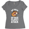 my neck my back my anxiety attack opossum guys tee Women's Triblend Scoop T-shirt