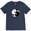 yin yang cat V-Neck Tee