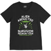 alien abductee survivor tour ufo nerd geek comic funny V-Neck Tee