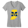 indiana for michigan Women's V-Neck T-Shirt