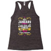 i am a january women Racerback Tank