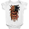 skull us flag Baby Bodysuit