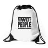 power to the people Drawstring Bags