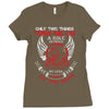 biker funny Ladies Fitted T-Shirt