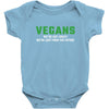 Vegans We're Not Crazy We're Just From The Future White Baby Bodysuit