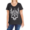 viking skull Ladies Curvy T-Shirt