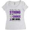 we don't know how strong we are until being strong is the only choice Women's Triblend Scoop T-shirt