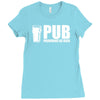 pub providing us beer hoodie Ladies Fitted T-Shirt